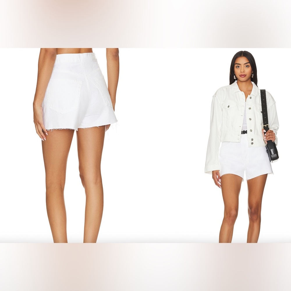 RE/DONE Originals '50s Cutoff Denim Shorts in White- size 27